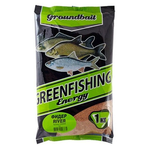 greenfishing прикормка greenfishing energy фидер карась 1 кг Прикормка Greenfishing Energy, фидер River, 1 кг