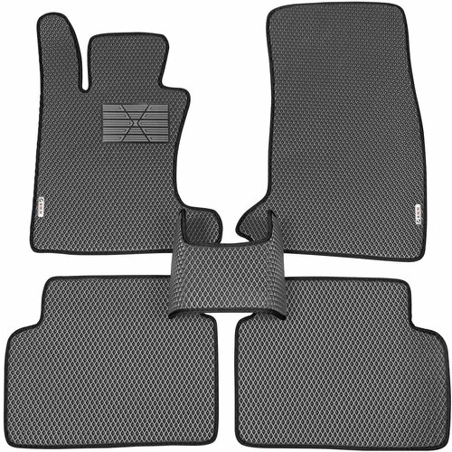 Автомобильные коврики EVA для BMW 5 (E60) / БМВ 5 (Е60) / 2002-2010 + подпятник + 2 логотипа