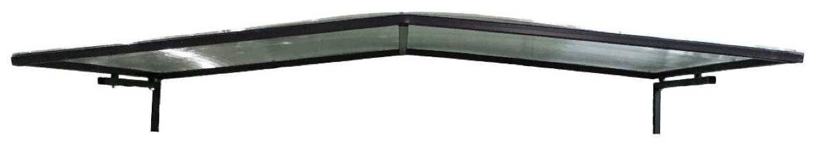 Козырек над кондиционером YSK11, ArtCore, 1000х400х200 мм, черный каркас с прозрачным поликарбонатом - фотография № 3