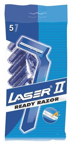 Бритвы одноразовые комплект 5шт LASER 2 (аналог Gillette 2), ш/к 01086