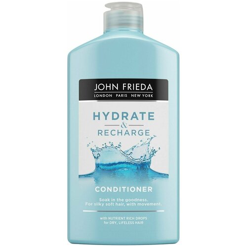 Кондиционер для волос John Frieda Hydrate&Recharge увлажняющий для сухих ослабленных и поврежденных волос 250мл 3 шт шампуни john frieda увлажняющий кондиционер для сухих волос hydrate