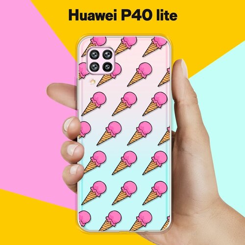 Силиконовый чехол Мороженое на Huawei P40 Lite