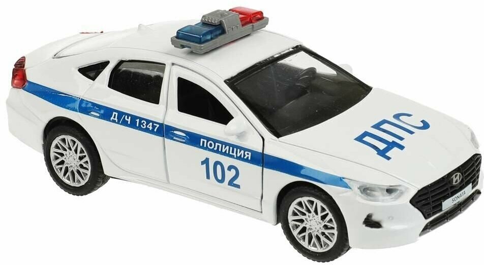 Машинки металлические ТехноПарк Hyundai Sonata Полиция 12см SONATA-12POL-WH