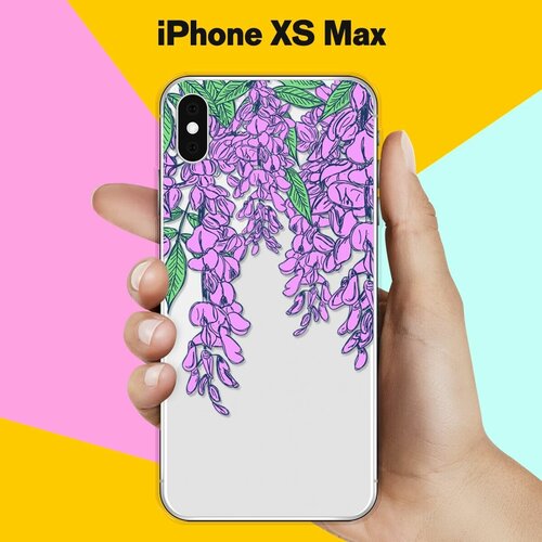 Силиконовый чехол Цветы фиолетовые на Apple iPhone Xs Max силиконовый чехол розовые цветы на apple iphone xs