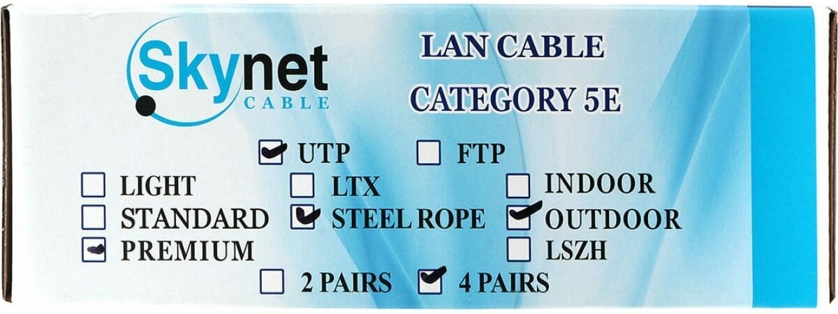 Кабель витая пара UTP 5e кат. 4 пары SkyNet - фото №10