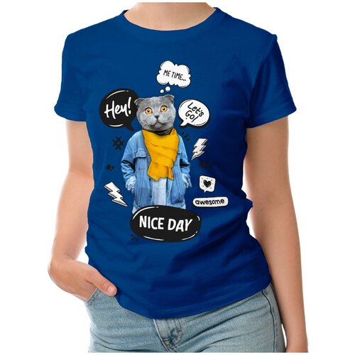 фото Футболка roly, размер l, синий