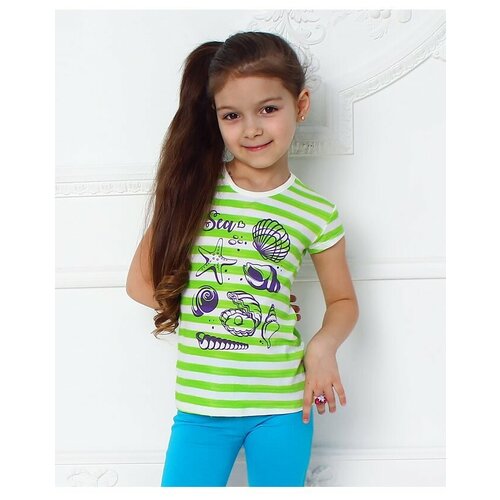 Футболка для девочки в полоску 80471-ДЛ18 34/134
