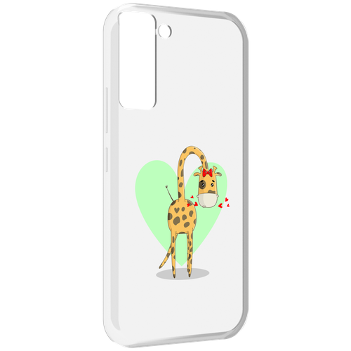 Чехол MyPads Влюбленный жираф 14 февраля для Tecno Pop 5 LTE / Pop 5 Pro задняя-панель-накладка-бампер