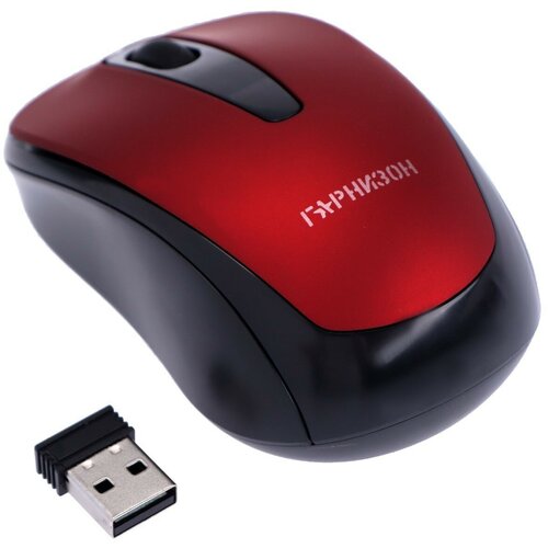 Мышь Гарнизон GMW-450-4 беспроводная оптическая 1000 DPI USB красная 71900₽