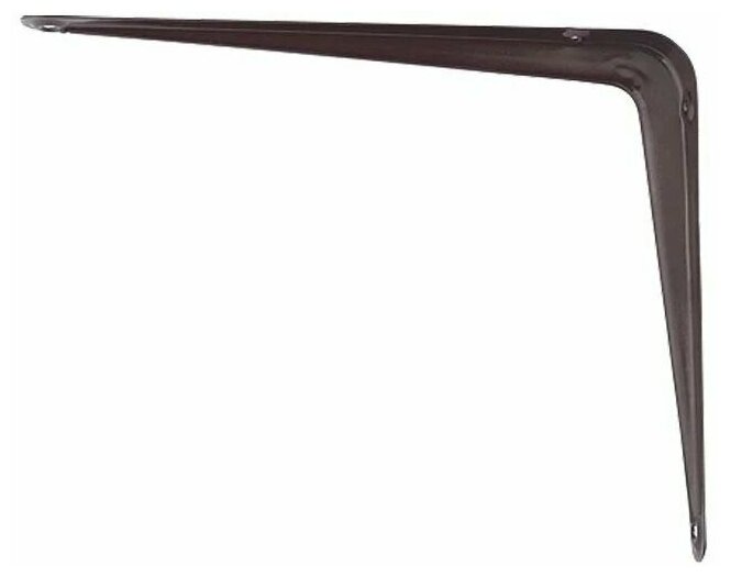 Кронштейн угловой с ребром, 300 х 350 мм, коричневый (комплект 6шт) - фотография № 2