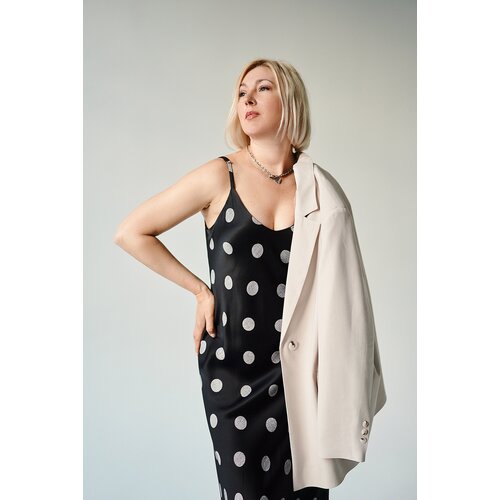 фото Платье-комбинация lovelyday, вискоза, вечерний, бельевой стиль, полуприлегающее, макси, размер s, черный