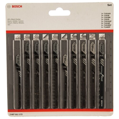 фото Набор пилок для лобзика wood clean (10 шт.) bosch 2607011172