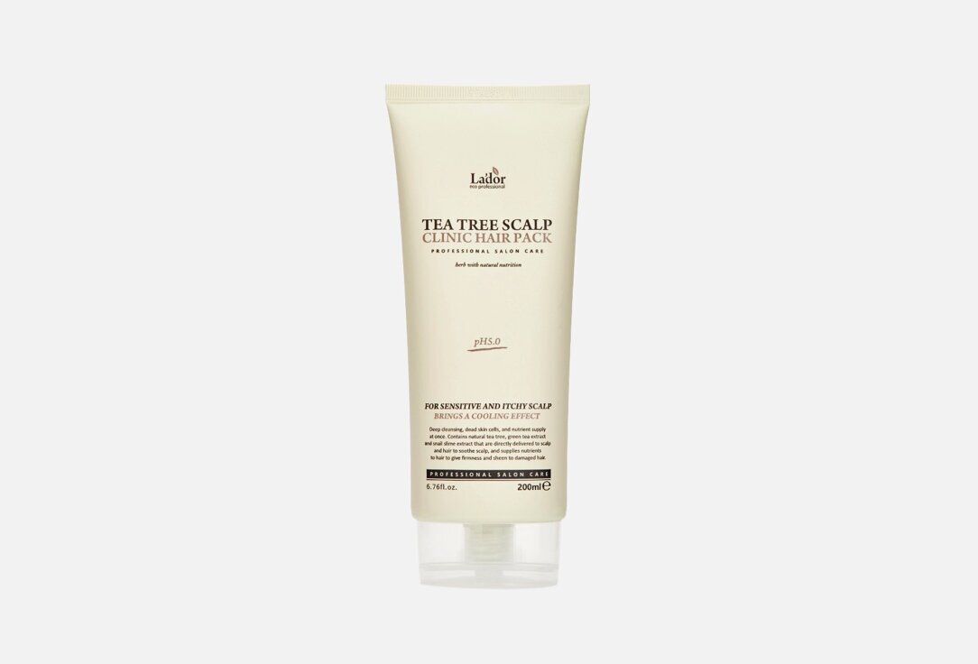 Маска-пилинг для кожи головы с чайным деревом Lador Tea Tree Scalp Hair Pack / объём 200 мл