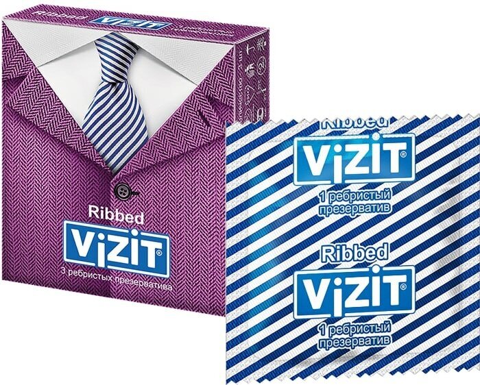 Презервативы ViZiT Ribbed Ребристые 3шт