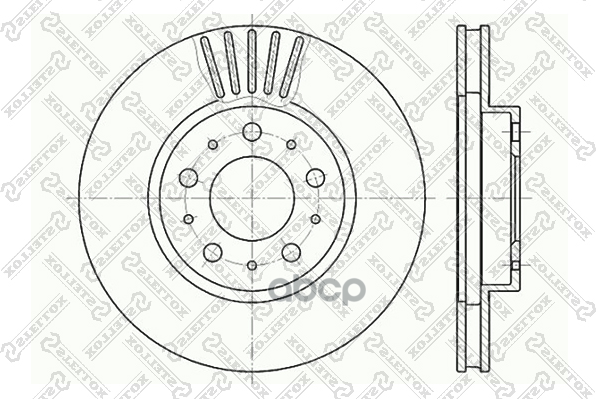 6020-4832V-Sx_диск Тормозной Передний! Volvo 850/C70-V90 2.0-3.0 94> Stellox арт. 6020-4832V-SX