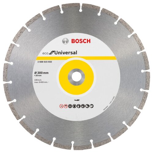 фото Диск алмазный eco universal (300х20 мм) bosch 2608615032