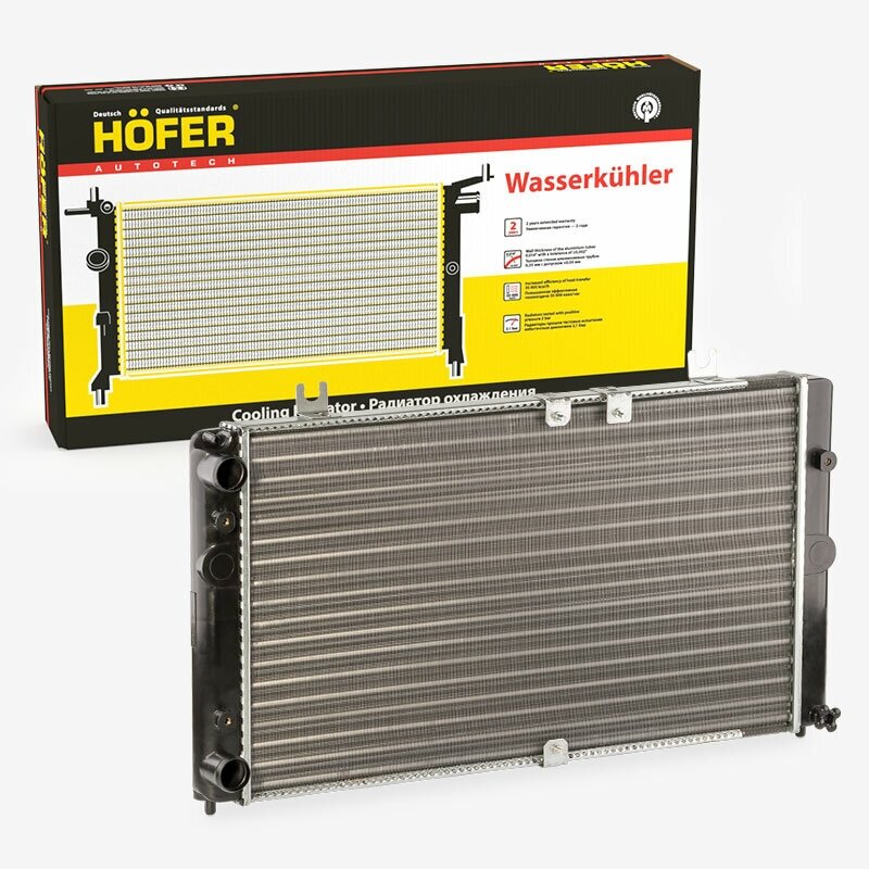 Радиатор основной Hofer ВАЗ-1118-19 Калина алюминиевый