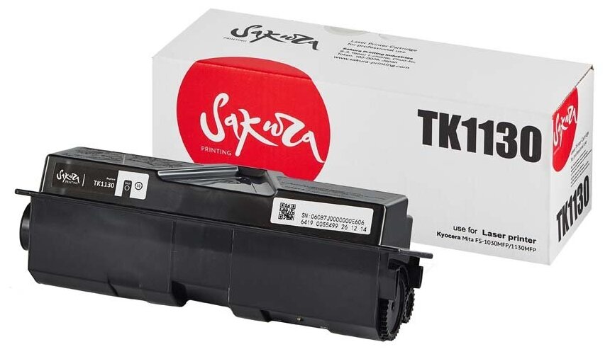 Картридж TK-1130 для Kyocera Ecosys M2030DN, M2530DN, Fs-1030MFP Sakura