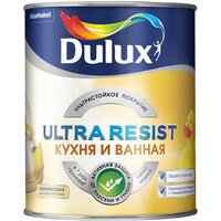 Краска для кухни и ванной латексная Dulux Ultra Resist полуматовая база BW 1 л.