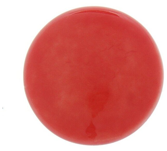 Ручка-кнопка BOWL Ceramics 002, d=38, керамическая, красная - фотография № 2