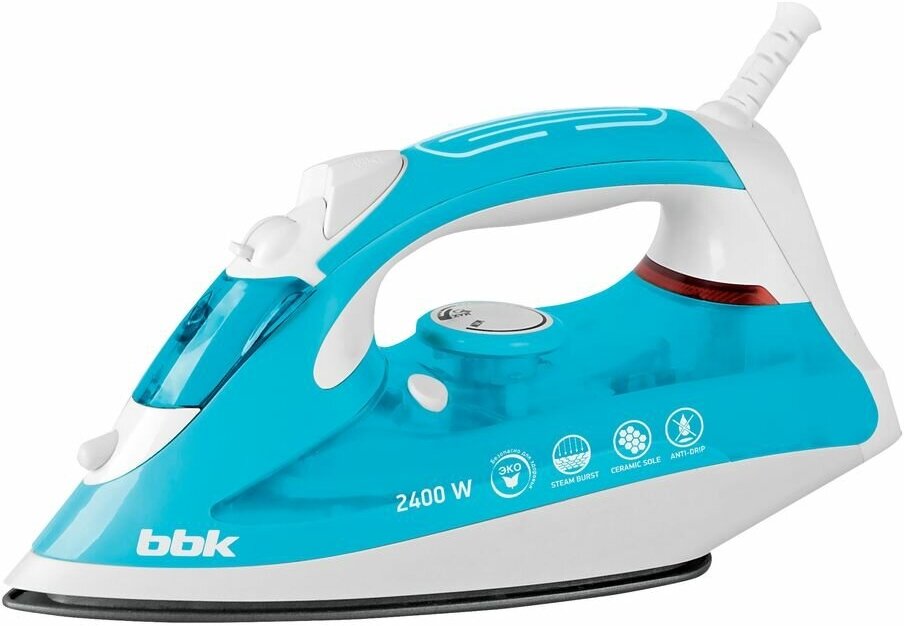 Утюг электрический BBK ISE-2400 бирюзовый