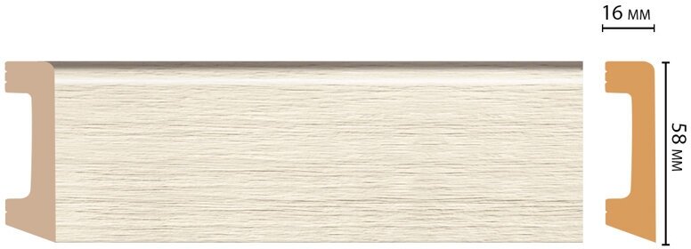 фото Цветной напольный плинтус Decomaster D234-1070, 1шт (длина 2,4м)