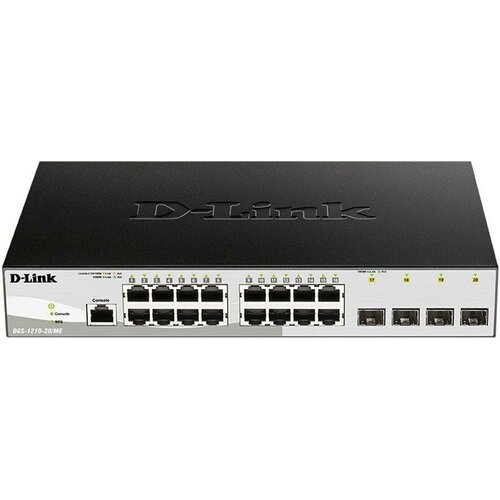 Коммутатор D-Link DGS-1210-20/ME/B1A 16G 4SFP управляемый d link dgs 1210 20 me b1a 16 x ge 4 x sfp l2