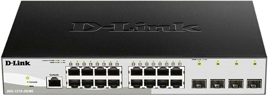 Коммутатор D-Link DGS-1210-20/ME/B1A 16G 4SFP управляемый