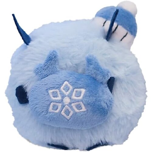 Игрушка-брелок Hilichurl Mini Plush Toy Cyro, 11.3 см, голубой/белый genshin accessories swallowing whale game impact cosplay plush toy anime project tartaglia devil tinplate badge kids brooch xmas