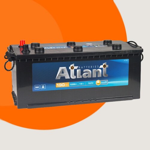 Аккумулятор автомобильный ATLANT 6CT-190, 190 Ач, пуск. ток 1200 А, прям. полярность, 524x239x240