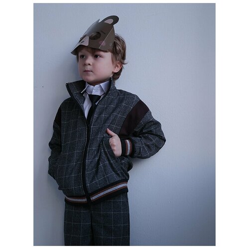 фото Нарядный детский костюм для мальчика - брюки + куртка-бомбер 146 leya.me