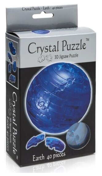 Головоломка 3D Crystal Puzzle Планета земля голубая цвет: синий - фото №8
