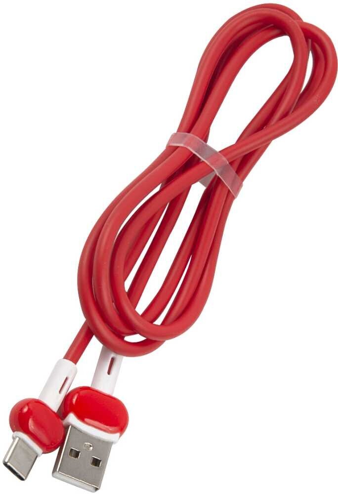 Кабель REDLINE Candy, USB Type-C (m), USB A (m), 1м, красный [ут000021994] - фото №1
