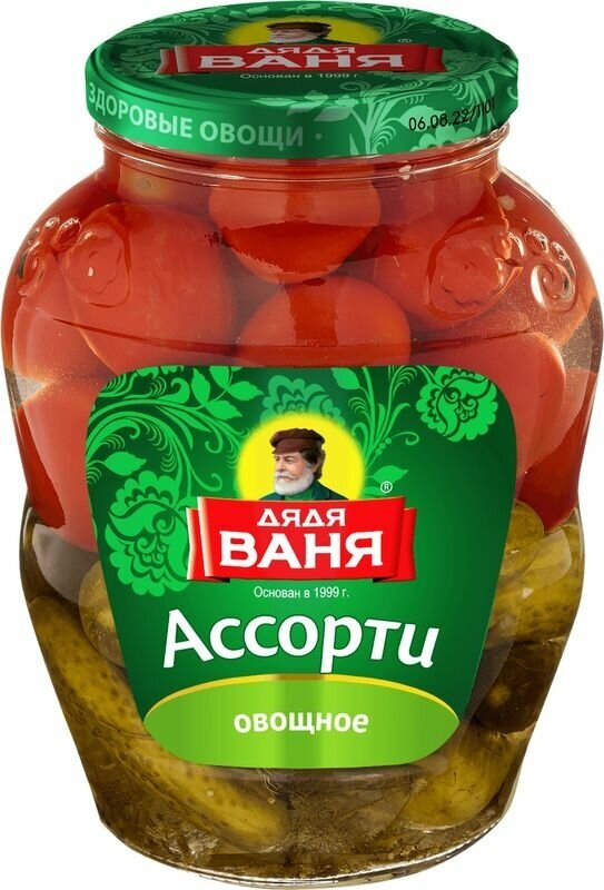 Ассорти овощное Дядя Ваня помидоры и огурцы