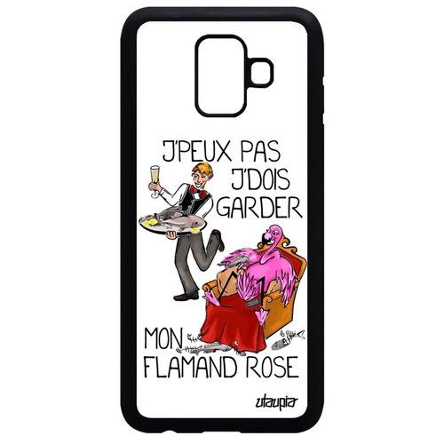 фото Чехол на galaxy a6 2018, "не могу - у меня фламинго!" комикс карикатура utaupia