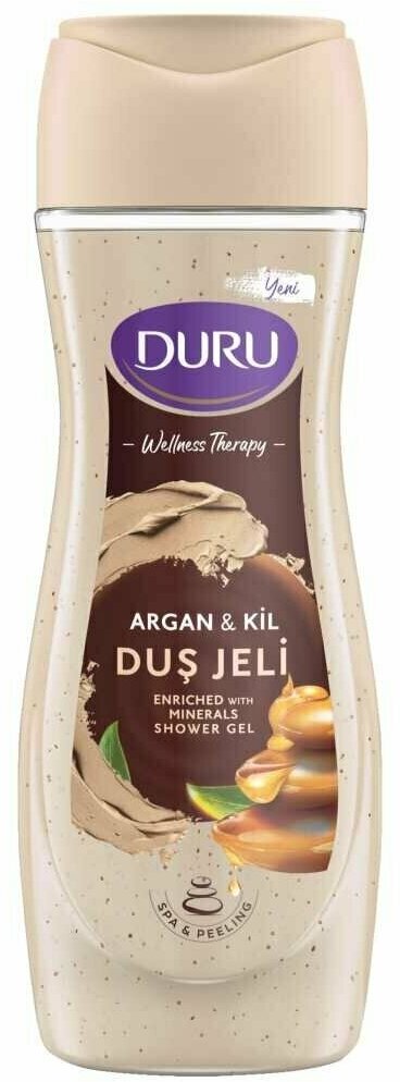 Гель для душа Duru, Wellness Therapy, Масло арганы и глина, 450 мл