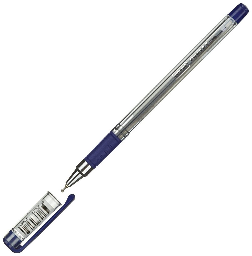 Ручка шариковая Attache Expert, с манжеткой, масляная, синий стержень
