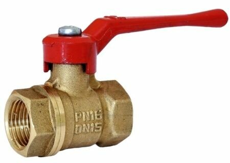 фото Кран шаровой латунь Ду25 ручка