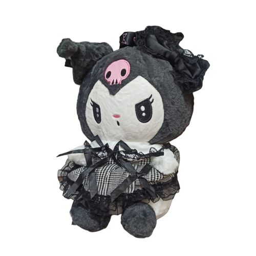 Мягкая игрушка сумка Куроми 30 см черная в платье пижама sanrio с коротким рукавом для девушек тонкая свободная ночная рубашка в корейском стиле hello kitty my melody kuromi