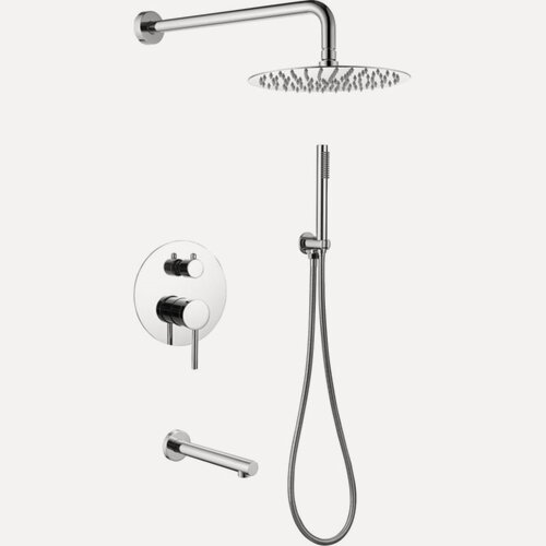 Изображение товара Душевая система Abber (Аббер) Emotion AF8817 скрытого монтажа с изливом, хром