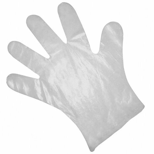 Одноразовые перчатки полиэтиленовые 100 упаковок по 100 штук (50 пар), размер M (5000 пар)