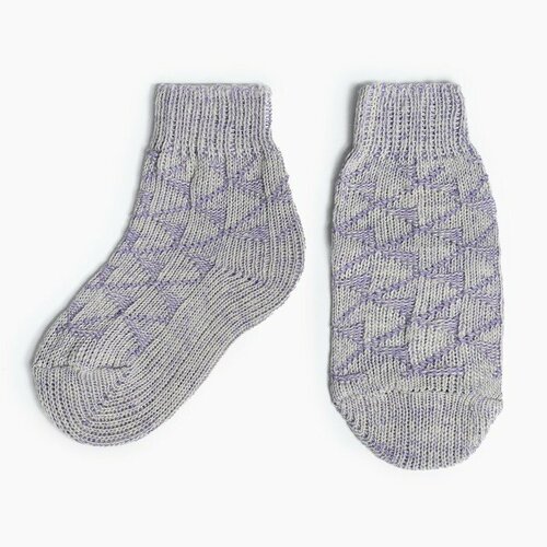Носки Стильная шерсть размер 32/34, фиолетовый носки стильная шерсть размер 30 фиолетовый белый