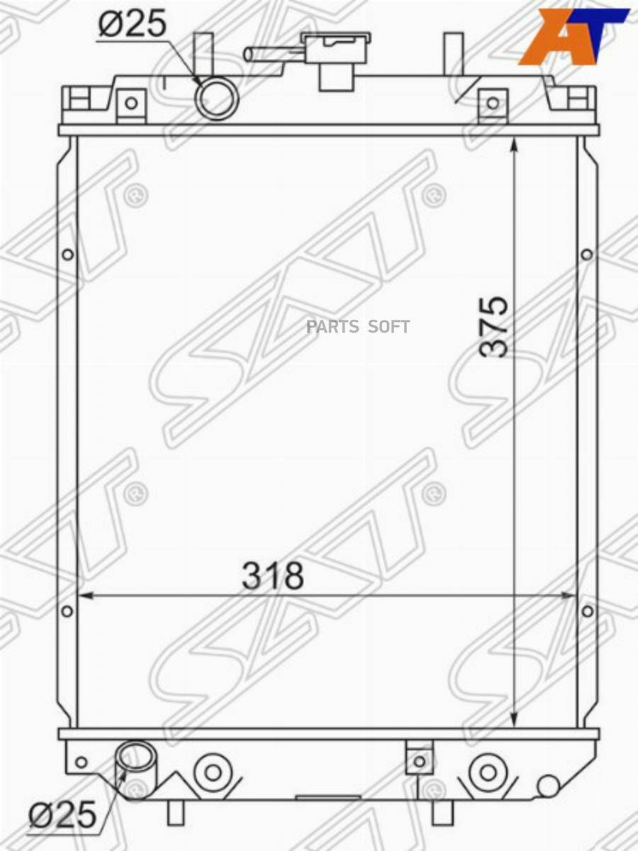 Радиатор Daihatsu Storia 98-04 / YRV 00-05 SAT TY00012 | цена за 1 шт