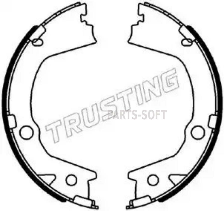 TRUSTING 040.164 К-т торм. колодок ст. торм. SSANGYONG 10-