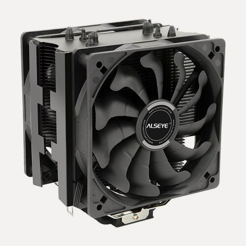 Изображение товара Кулер ALSEYE S120D-B Universal, TDP 135W, 2x120FAN, 4 heat pipe, PWM, RTL20