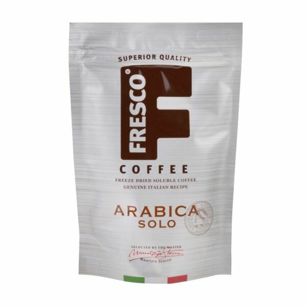 Кофе растворимый Фреско Соло (Fresco Arabica Solo) сублимированный (кристалл) зип пакет 190 грамм