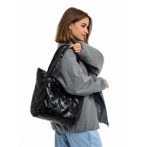 Сумка , фактура стеганая, черный