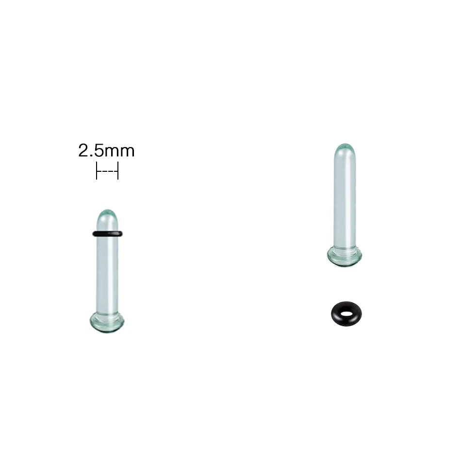 Стеклянные экспандеры для ушей 2.5mm, 2 шт.