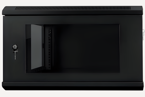 Изображение товара Телекоммуникационный шкаф настенный 19 дюймов 6u 600х450 черный, серия Е-4