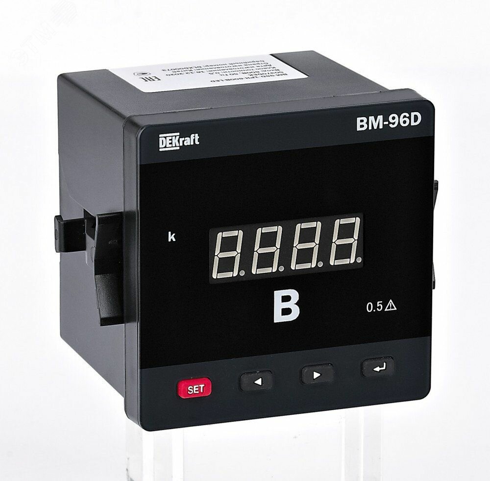 Вольтметр цифр. 96x96мм трехфазный, вх 600В, вых DO+RS485, LED-дисплей ВМ-96D